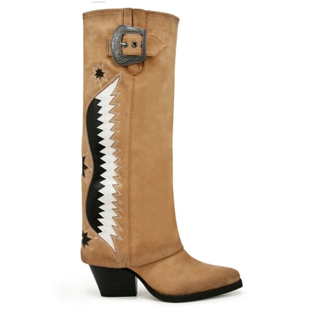 Zodiac Womens Rowena-Wings Zip Tall Western Boots